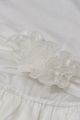 Elegant Satin 3D Floral Cocktail Dress