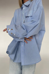 Asymmetric Button Back Cutout Blouse