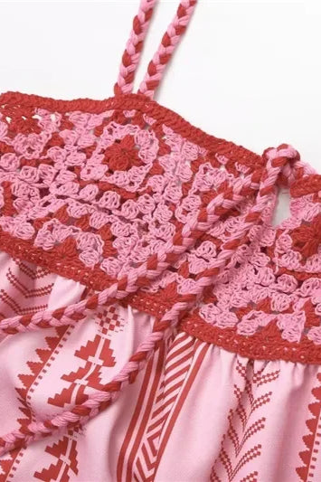 Boho Spaghetti Strap Tassel Boho Dress