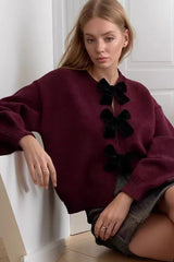 Oversized Bow Neck Sweater