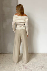 Slim Fit Off-Shoulder Knit Top