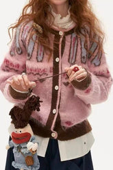 Vintage Pink Cozy Knit Sweater