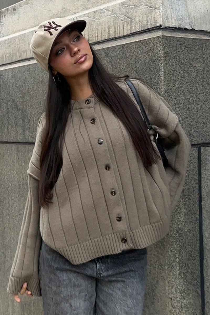 Soft Rib Relaxed Cardigan