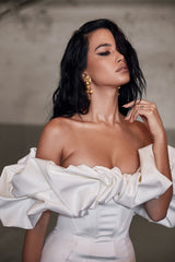 Boned Ruffle Mini Party Dress