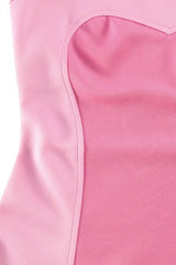 Colorblock Cami Waist-Cinching Mini Party Dress