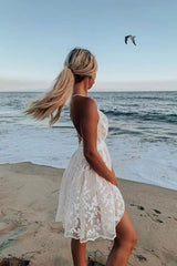 Lace Mesh Backless Boho Dress