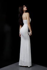 Sexy Slim Fishtail Party Dress with Belt