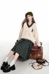 Soft Mohair V Neck Pullover Sweater