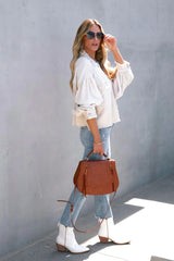 Brushed Waffle Long Sleeve Coat coats