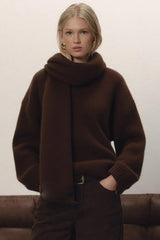 Soft Wool Loose V-Neck Solid Sweater