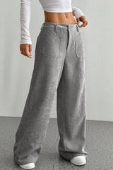 Pockets Wide Leg Knit Pants