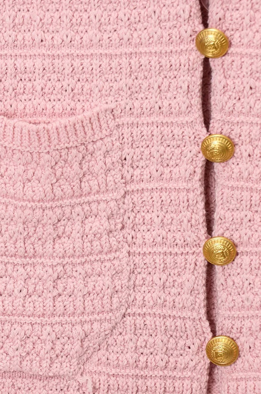 Elegant Knitted Short Sleeve Cropped Cardigan