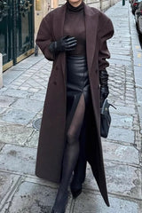 Blazer Lapel Long Jacket Style Overcoat
