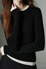 Colorblock Washable Knit Top