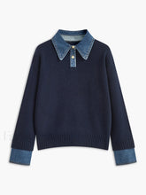 2 in 1 Panel Lapel Sweater Navy / XS Sweaters