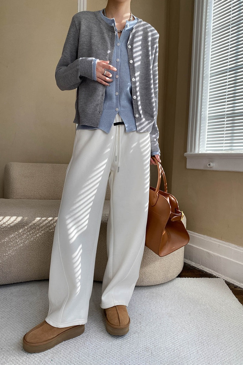 Contrast Panel Layering Cardigan