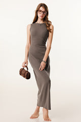 Slim Fitted Knit Tank Sweater Dress