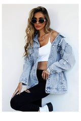 Distressed Utility Denim Jacket