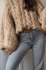 Vacation Style Cable Knit Sweater