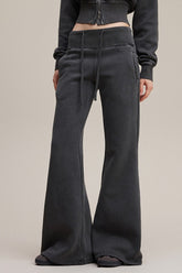 Fleece Lined Bodycon Flared Knit Pants