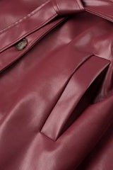 Loose Leather Trench Coat coats