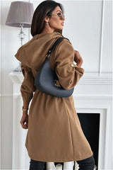 Hooded Belted Trench Coat coats