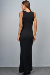 Slim Fit Knit Cami Sweater Dress S / Black