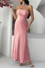 Solid Bustier Bodycon Gown Formal Dress