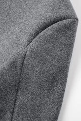 Button Detail Wool Blend Overcoat