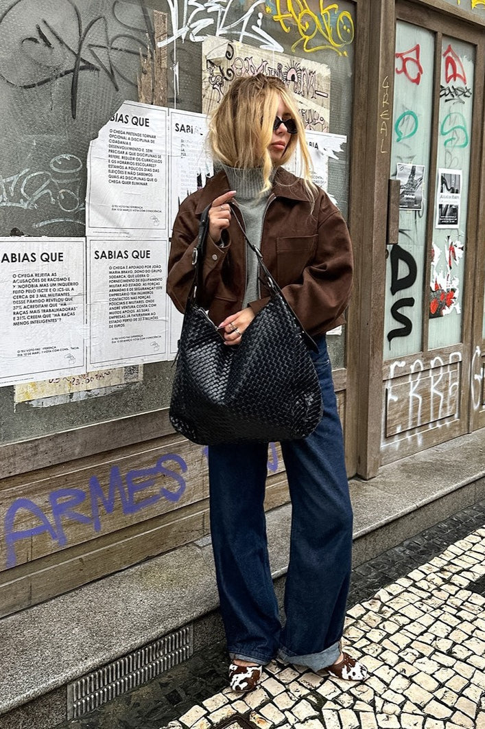 Brown Suede Oversized Vintage Jacket