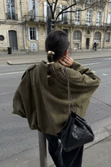 Sueded Texture Bomber Jacket