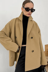 Brown Boucle Notch Lapel Jacket