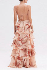 Chic V Neck Pleated Boho Dress