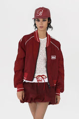 Embroidered Retro Bomber Jacket