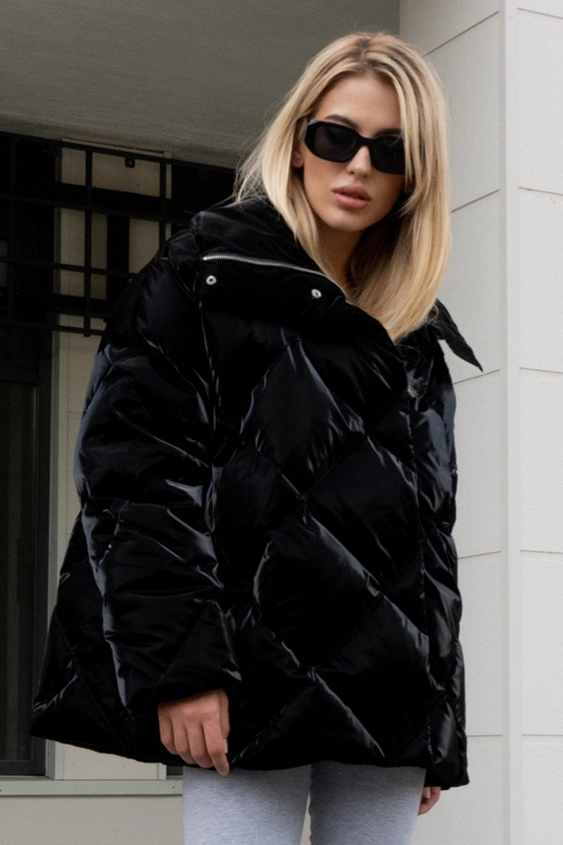 Loose Fit Quilted Cotton Jacket