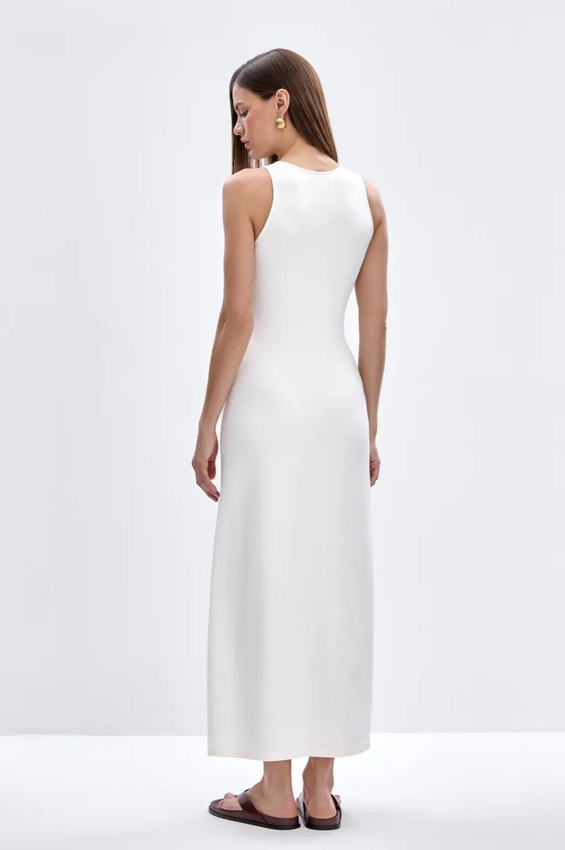 Elegant Knit Sleeveless Sweater Dress