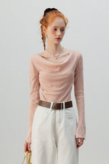 Burgundy Mock Two Piece Knit Top