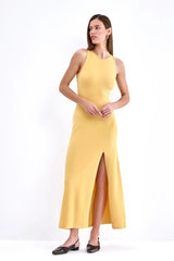 Elegant Knit Sleeveless Sweater Dress