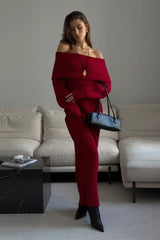 One Shoulder Bodycon Knit Sweater Dress