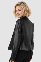 Fitted PU Biker Style Jacket