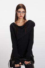 Cowl Neck Chic Fitted Knit Top