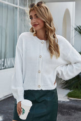 Oversized Short Knit Cardigan
