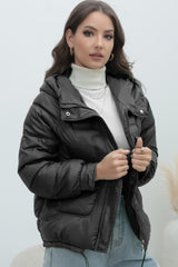 Bright Color Stand Collar Puffer Coat coats
