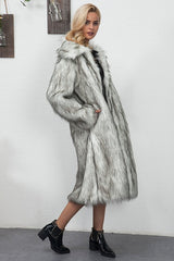 Faux Fur Longline Plus Size Coat coats