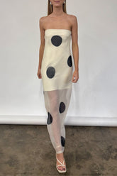 Polka Dot Bodycon Cami Maxi Dress