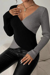 Patchwork Stripe Pullover Sweater