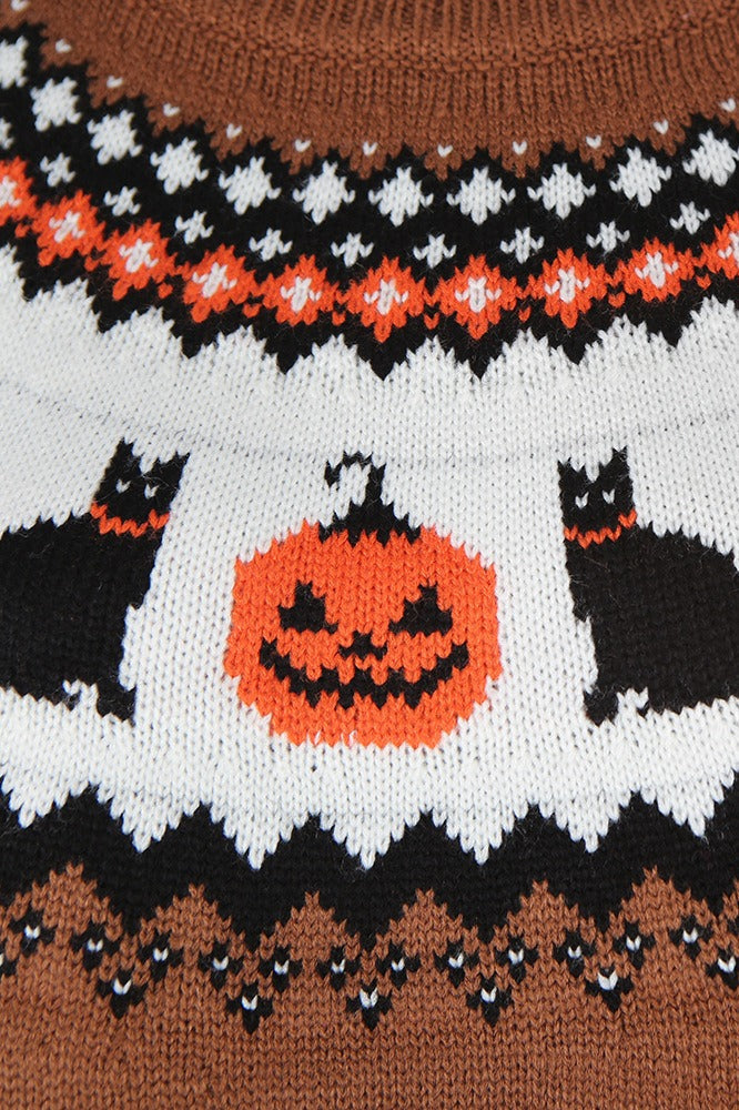 Graphic Pumpkin Halloween Sweater