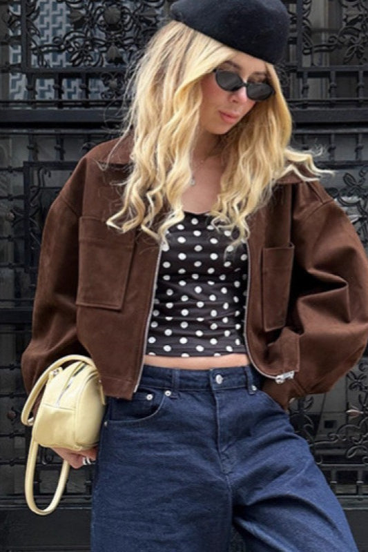 Brown Suede Oversized Vintage Jacket