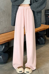 Fleece Lined Wide Leg Knit Pants