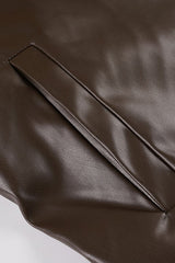 Fur Collar Leather Spliced Jacket